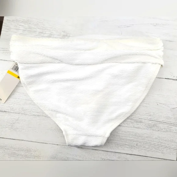 Anne Cole Bikini Bottom, White Textured, Size M, NWT - Picture 2 of 6